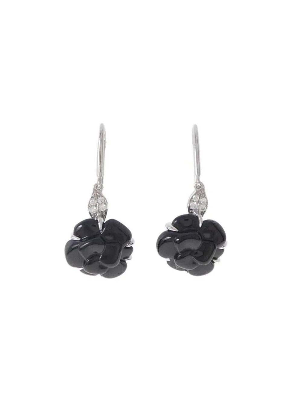 Chanel Camellia Earrings White Gold